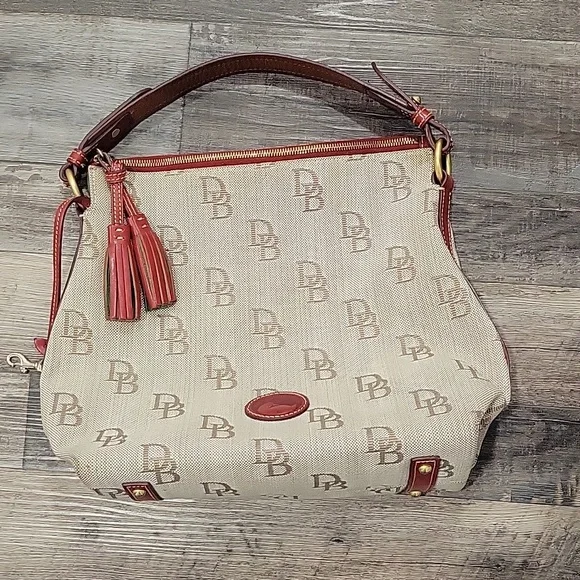 Vintage Dooney & Bourke Red Tassel Backpack DB130SVintageDooneySherpaBackp  main image 3